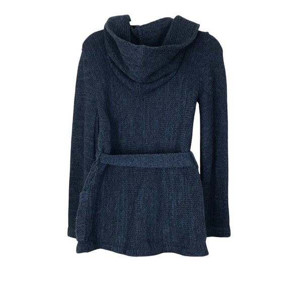Free People Blue Cardigan With Belt Two Front Pockets and Hooded Size XS - Picture 5 of 8